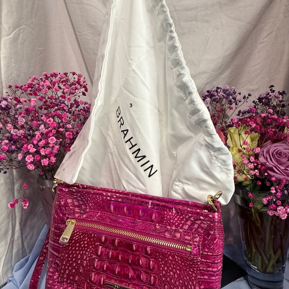 Pink Potion Brahmin Crossbody Purse Holographic & Irridecent Beauty - Picture 15 of 15